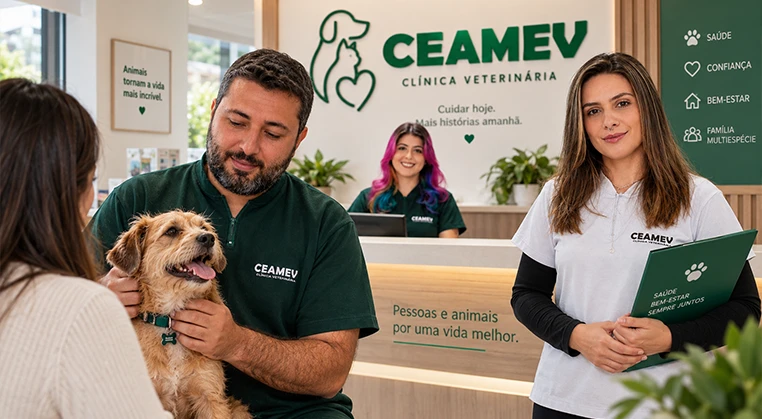 Clínica veterinária em Itajubá — recepção da CEAMEV